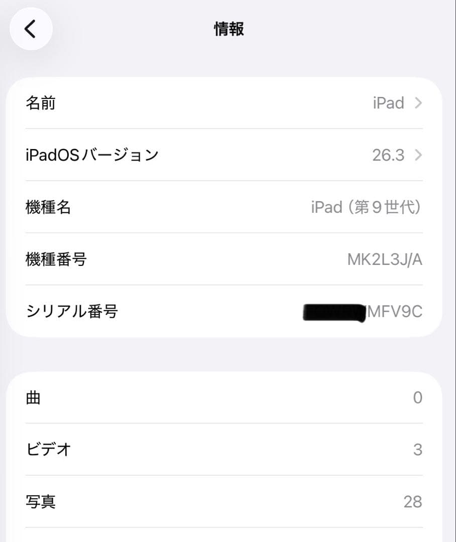 iPad 第9世代　64GB Wi-Fi モデル