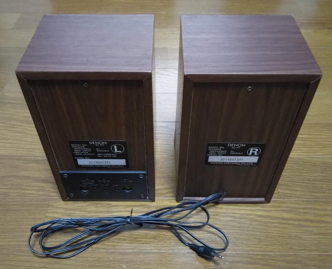 DENON スピーカー L/R コンパクトウッド仕上げ