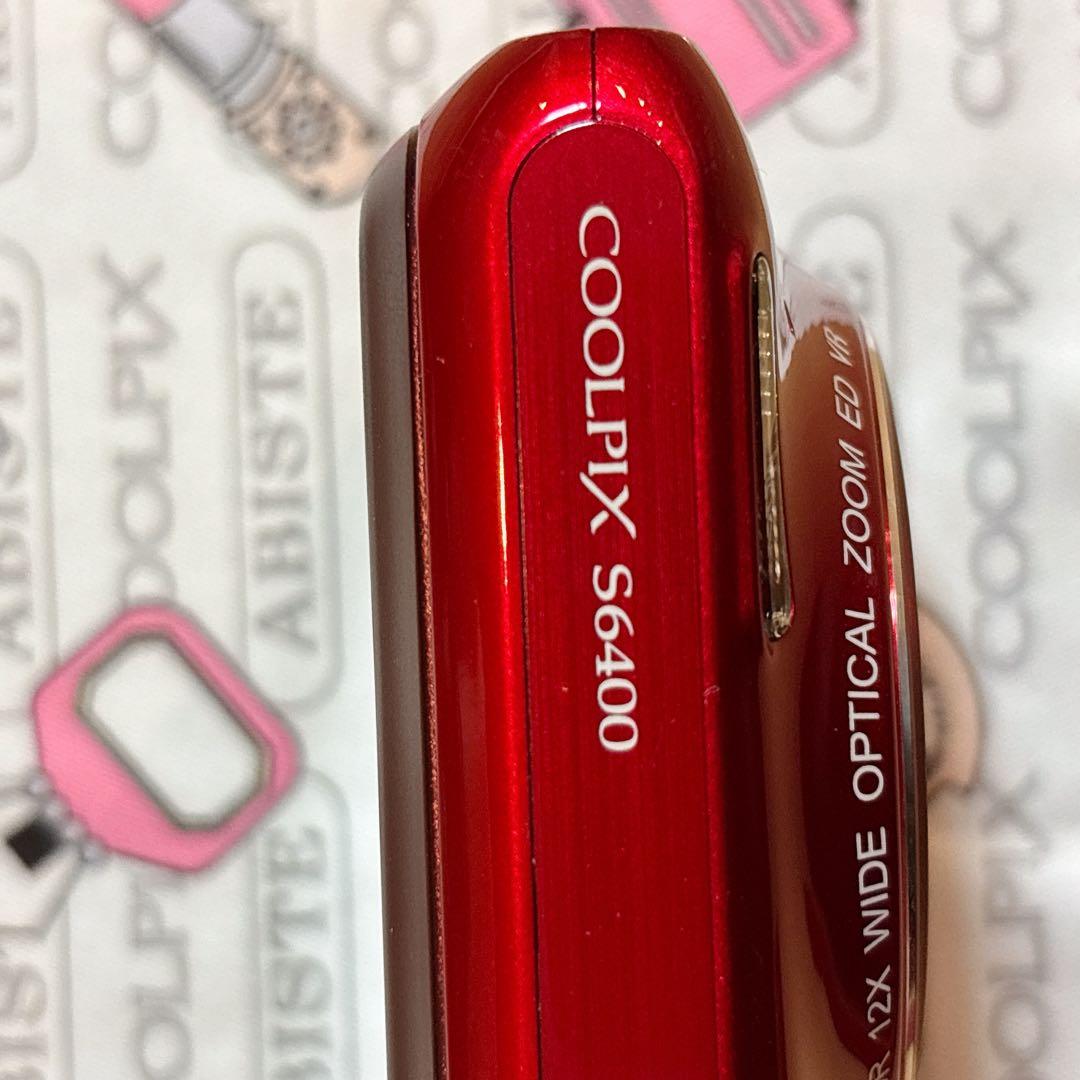 美品 レア Nikon COOLPIX S6400 ABISTE コラボ レッド