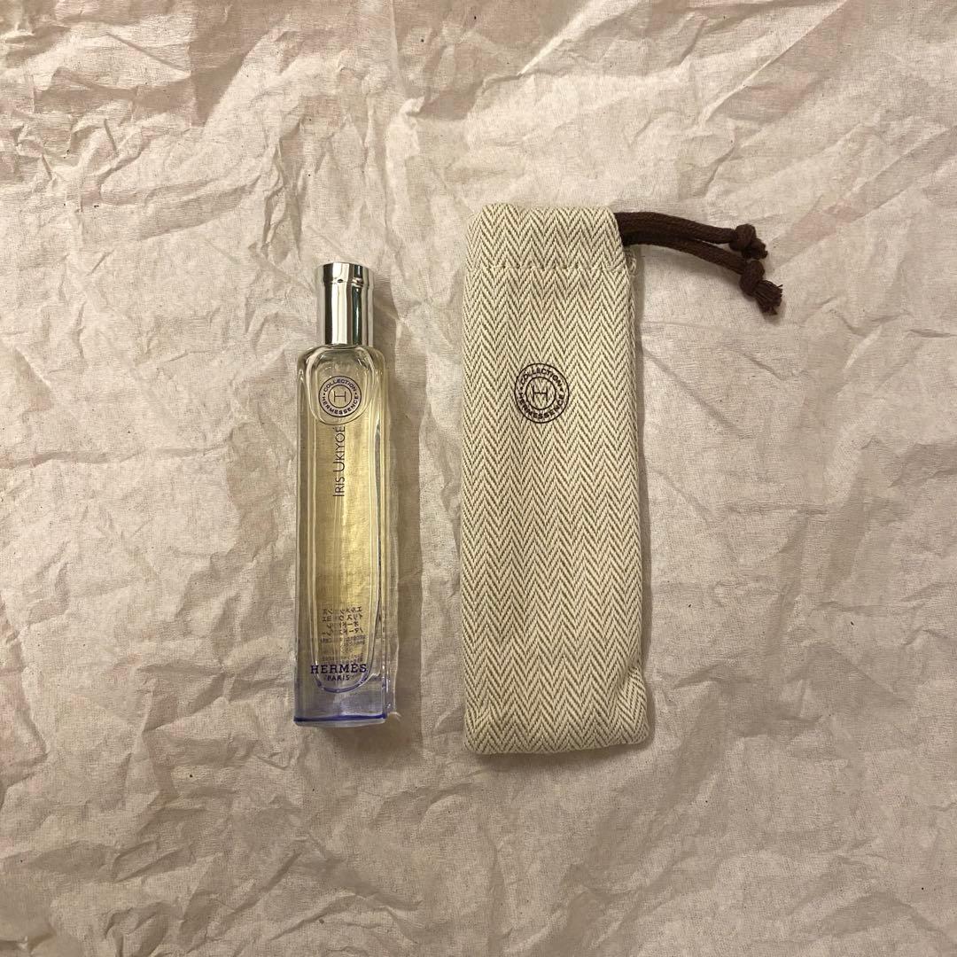 ほぼ未使用✨エルメス 香水 エルメッセンス イリスウキヨエ 15ml ポーチ 箱