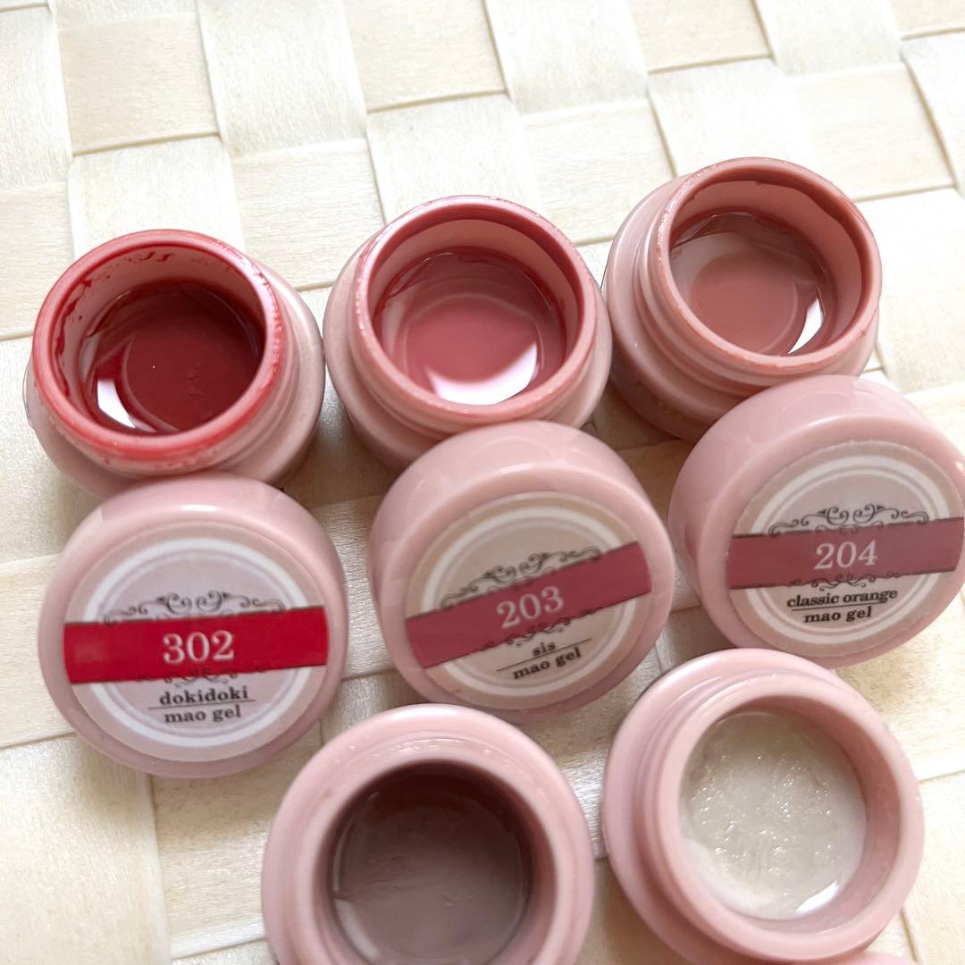 マオジェル　maogel 5個セット　カラージェル　ピンク　赤　ネイル
