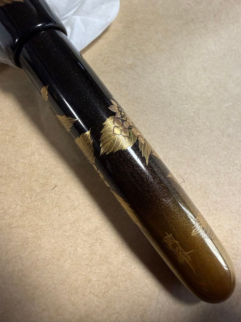 NAMIKI万年筆蒔絵、紫陽花、NO50サイズ