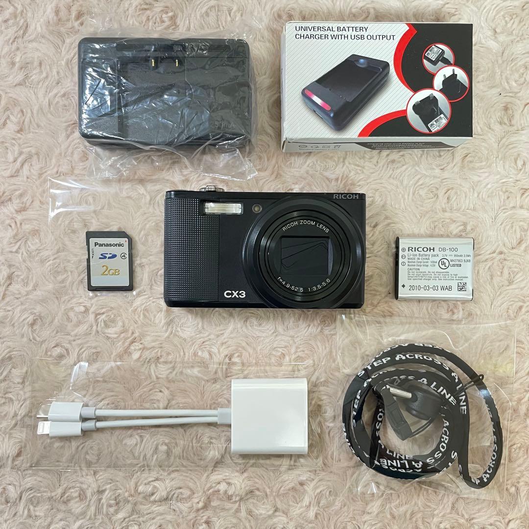 動作確認済✨RICOH CX3✨スマホ転送OK 銘品 デジカメ 人気の黒♪