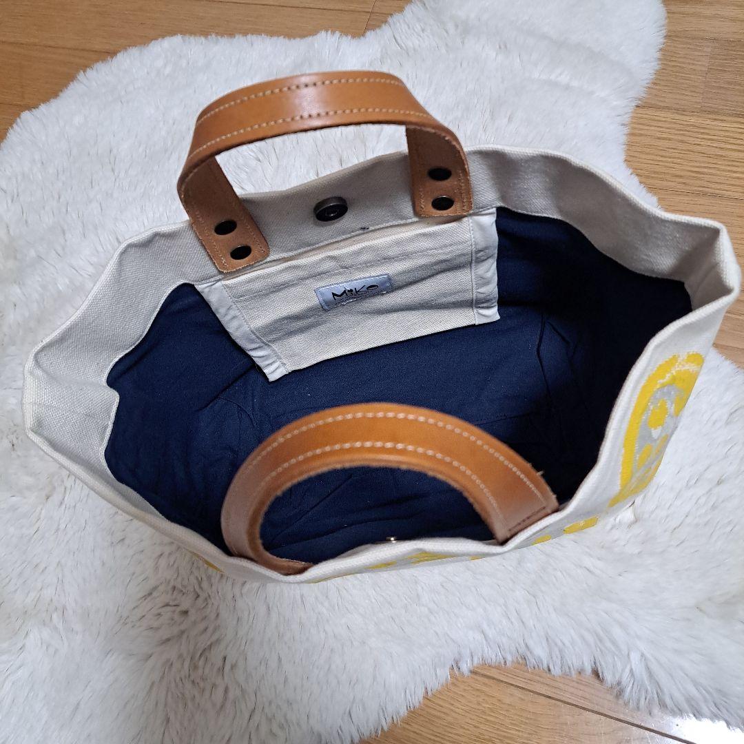 Miko トートバッグ 辛子蓮根模様、天草、熊本からしれんこん