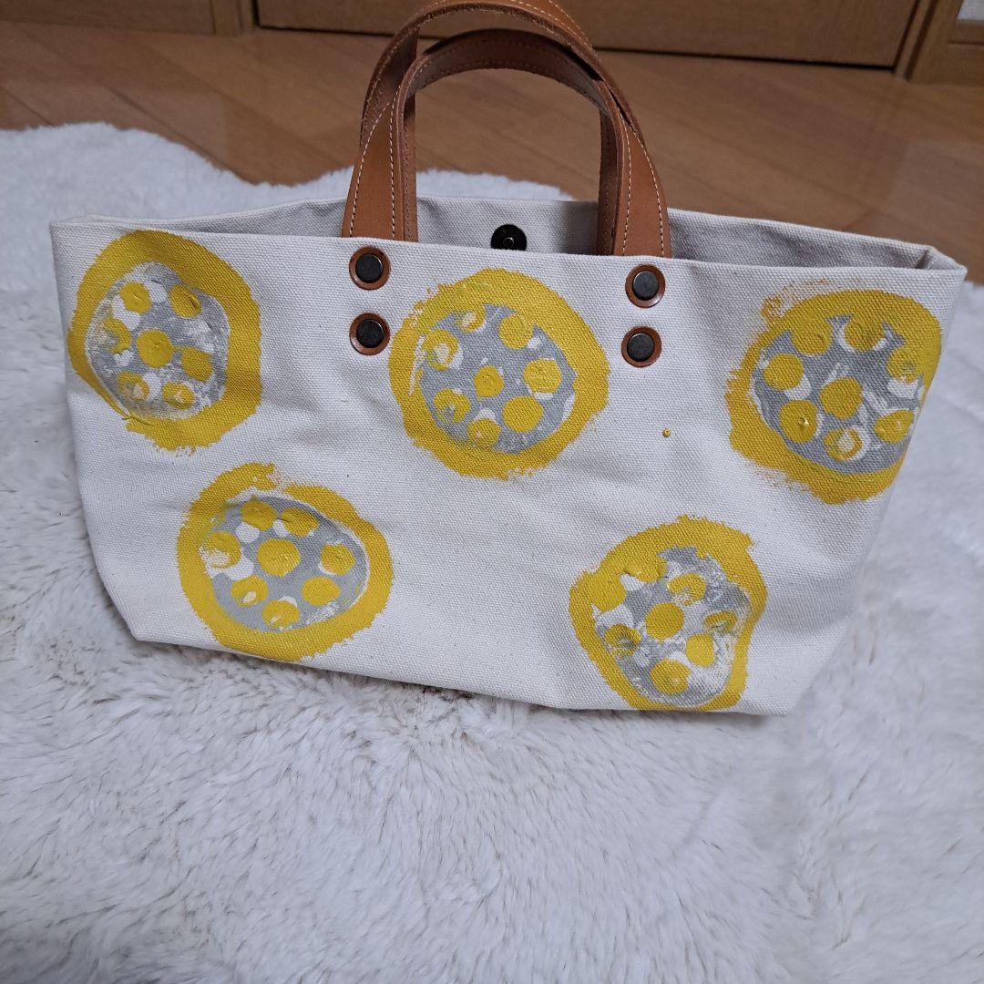 Miko トートバッグ 辛子蓮根模様、天草、熊本からしれんこん