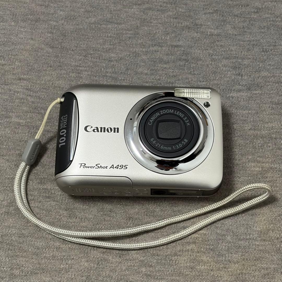 【美品】キヤノン PowerShot A495 シルバー デジカメ 箱付き