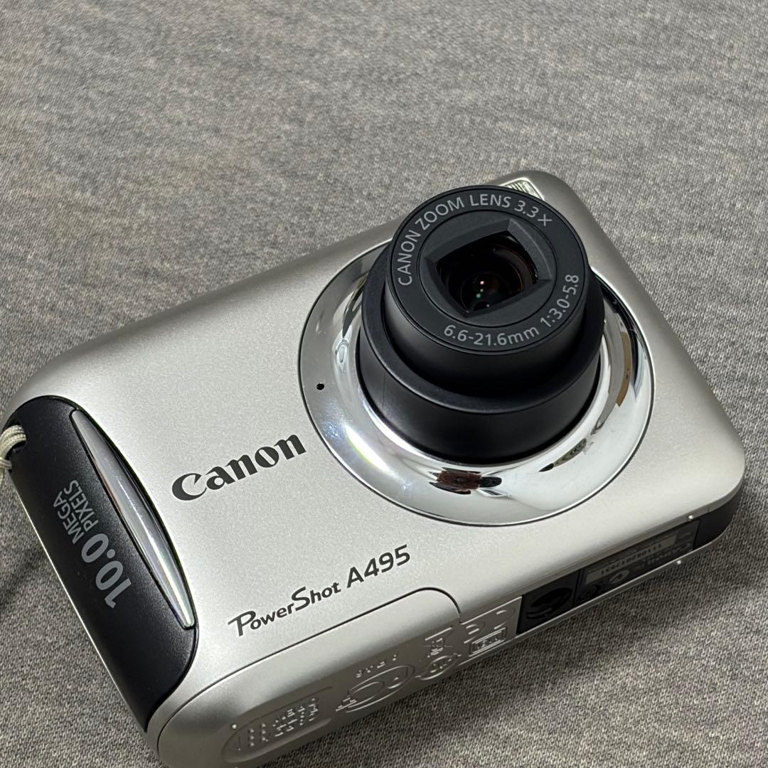 【美品】キヤノン PowerShot A495 シルバー デジカメ 箱付き