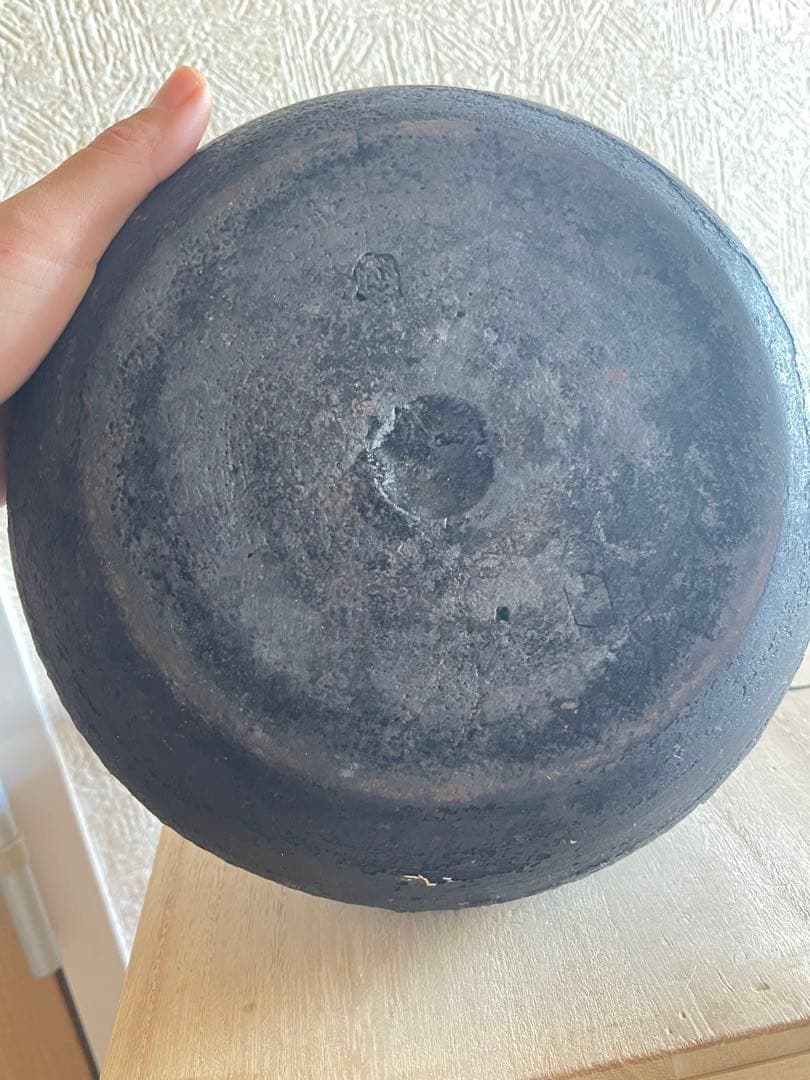黒色 鋳鉄製鉄瓶 木箱付き