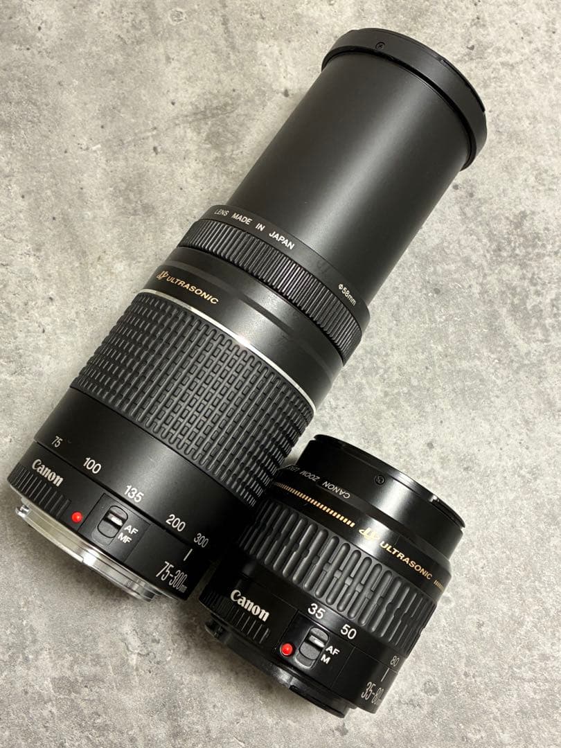 ⭐️美品⭐️キャノン Canon EF75-300, 35-80mm ダブルレンズ