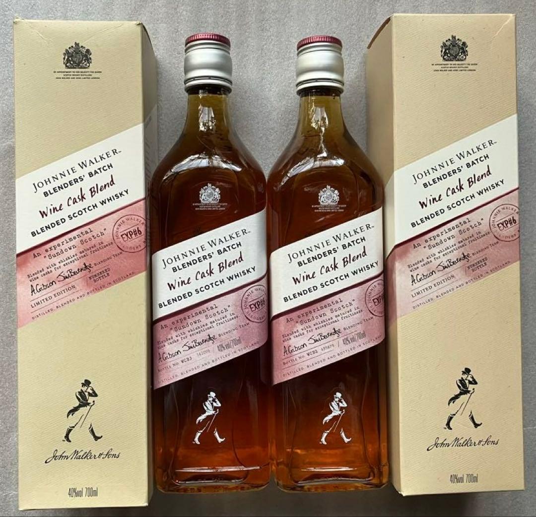 ジョニーウォーカー　ワインカスク　７００ml ２本セット　箱付き　新品　未開封