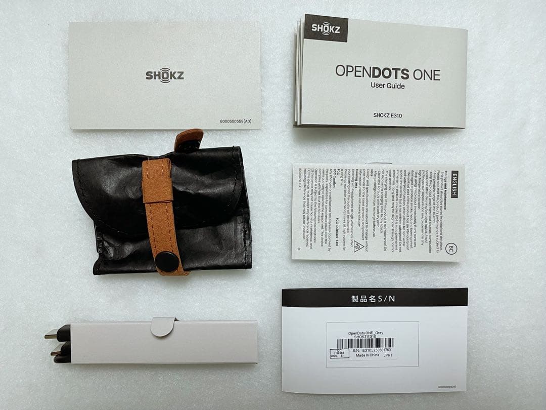 SHOKZ OPENDOTS ONE イヤーカフ式ワイヤレスイヤホン　グレー