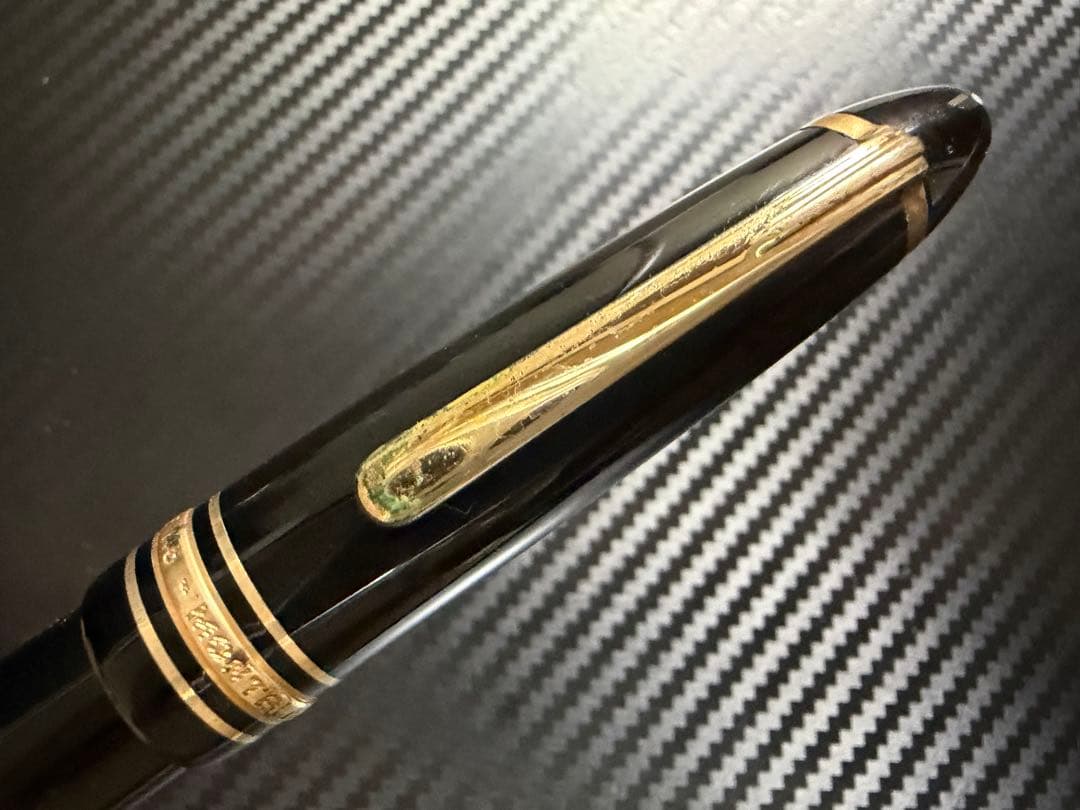 美品 モンブラン マイスターシュテュック 146 万年筆 14K 全金 F 細字