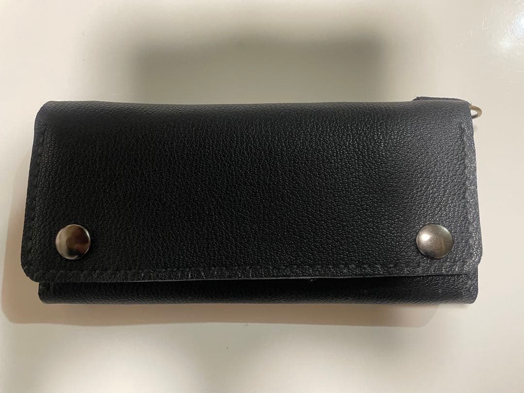 本革 長財布 トラッカーウォレット ブラック 黒