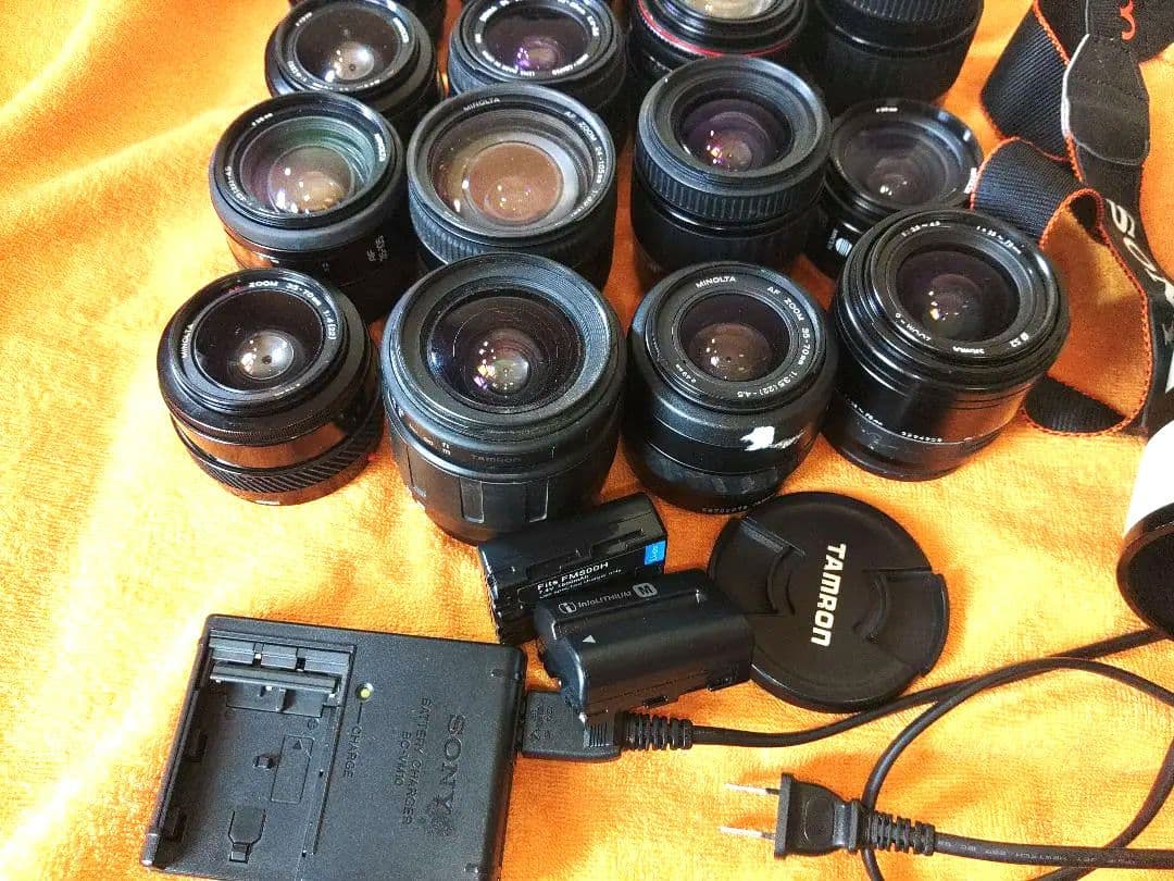 Sony α350 デジタル一眼レフカメラまとめ 望遠レンズ付き作動確認済み