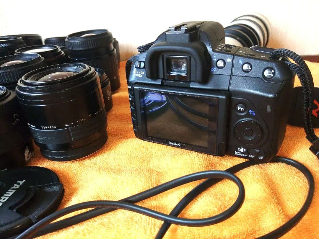 Sony α350 デジタル一眼レフカメラまとめ 望遠レンズ付き作動確認済み