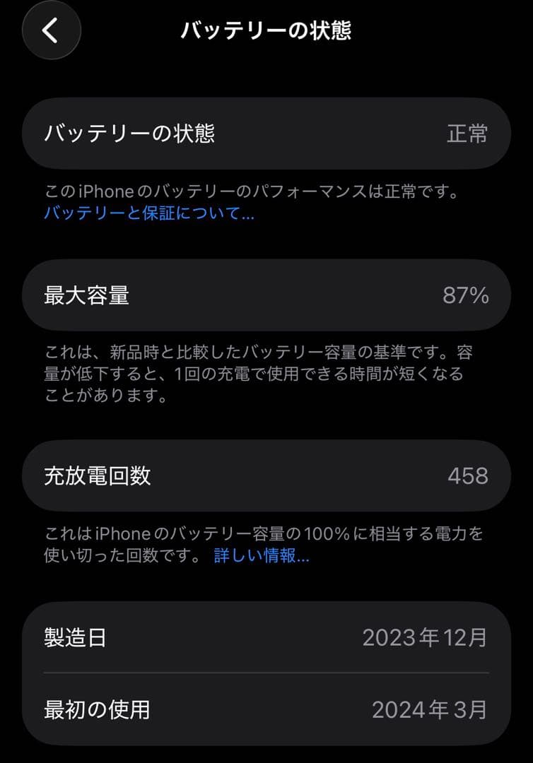 iPhone 15 Pro ブラックチタニウム 128GB SIMフリー
