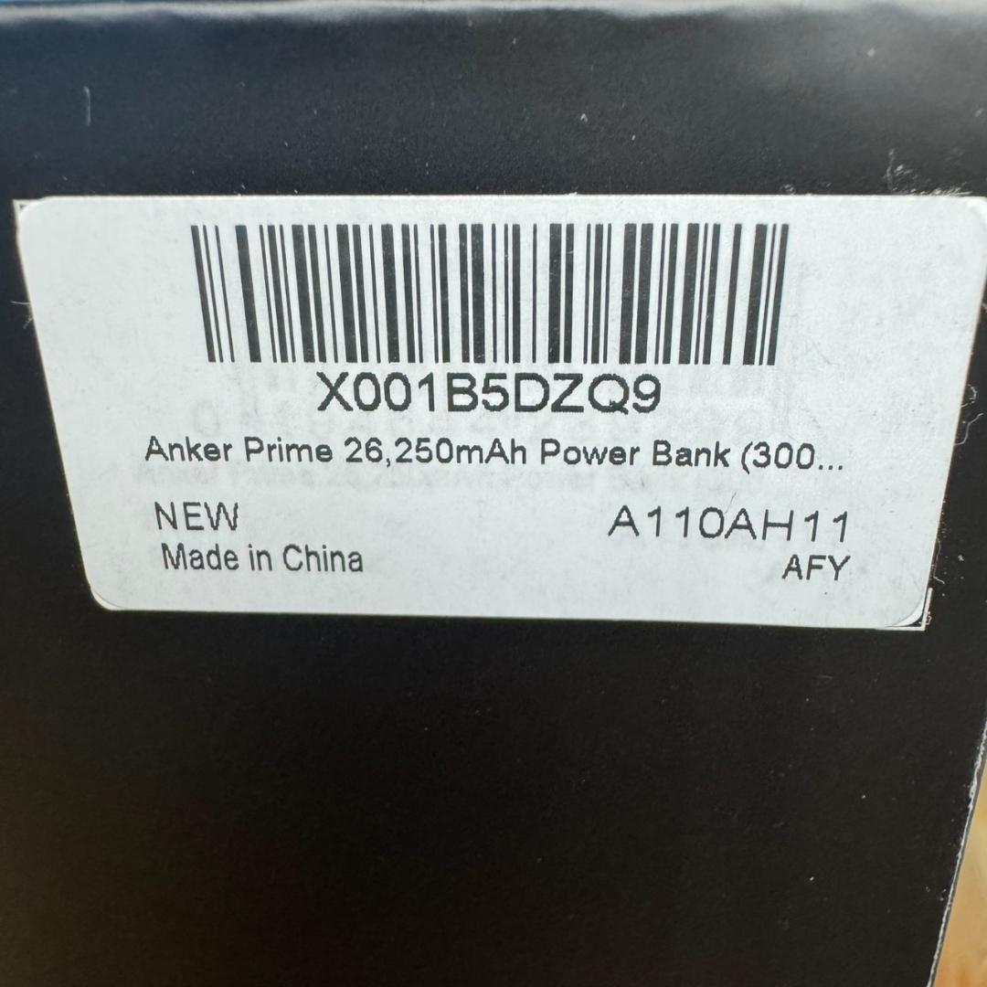 ★新品　Anker Prime Power Bank　A110AH11