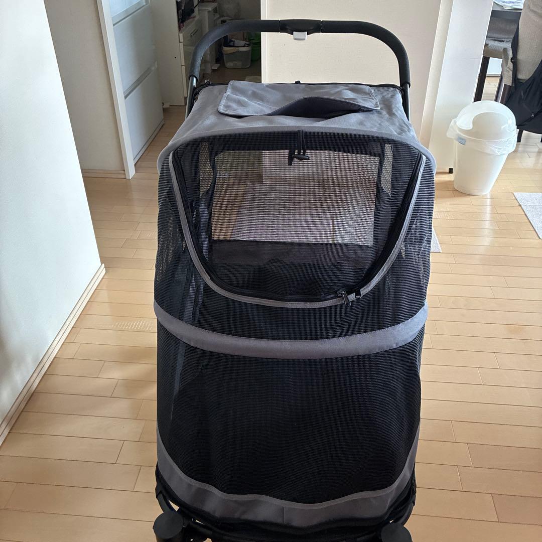 グレー ペットカート 折りたたみ式 4輪aileさん専用