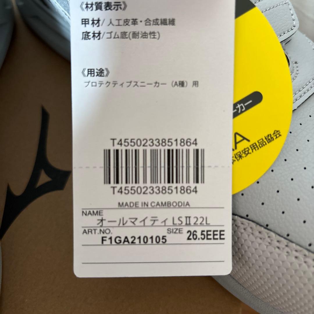 Mizuno Almighty LSⅡ 22L 26.5cm EEE グレー