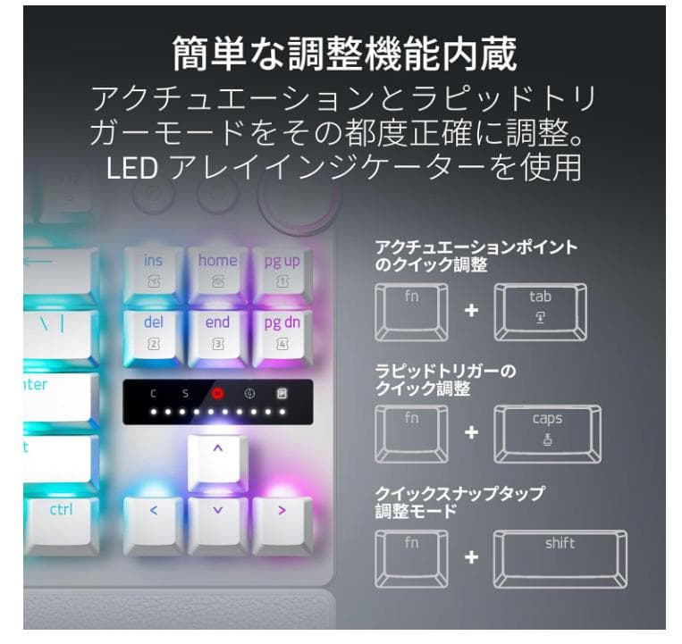 キーボード HuntsmanV3 ProTenkeyless JP WhiteEdition