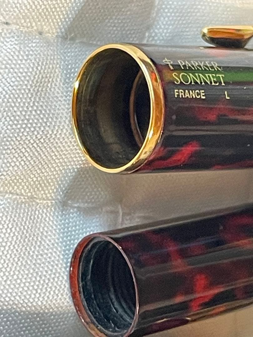 ペン先18k パーカー 万年筆 ソネット レッドマーブル色 PARKER