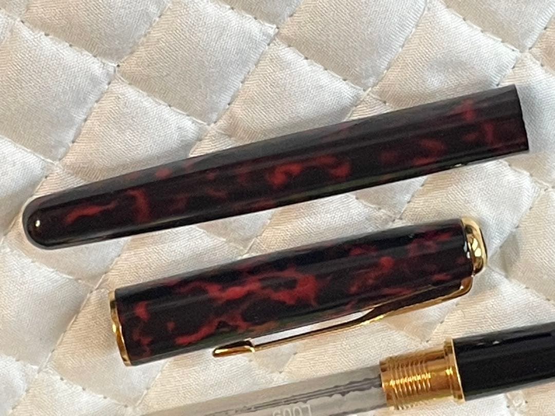 ペン先18k パーカー 万年筆 ソネット レッドマーブル色 PARKER