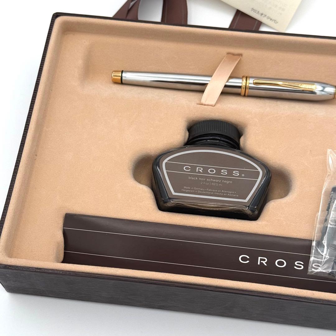 Cross 万年筆　インク付き　刻印あり　クロス