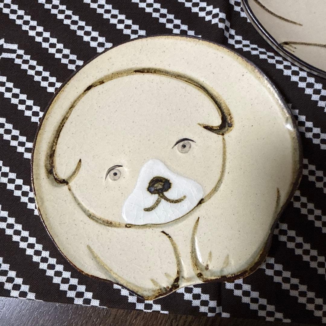 六兵衛窯　清水焼　子犬小皿　３点　未使用