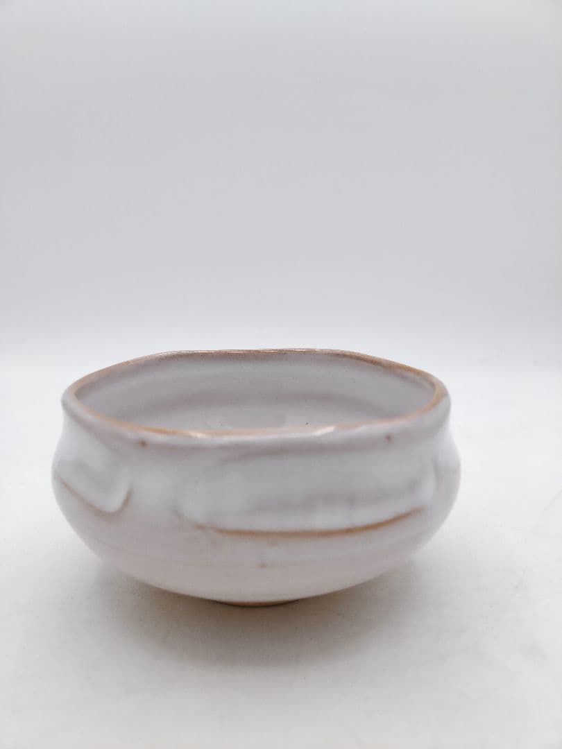 d021 汲出し茶碗 赤虜焼 大塩昭山 木箱 茶道具 古物