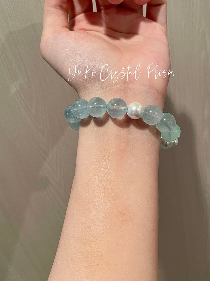 アクアマリン 天然石ブレスレットYuki Crystal Prism