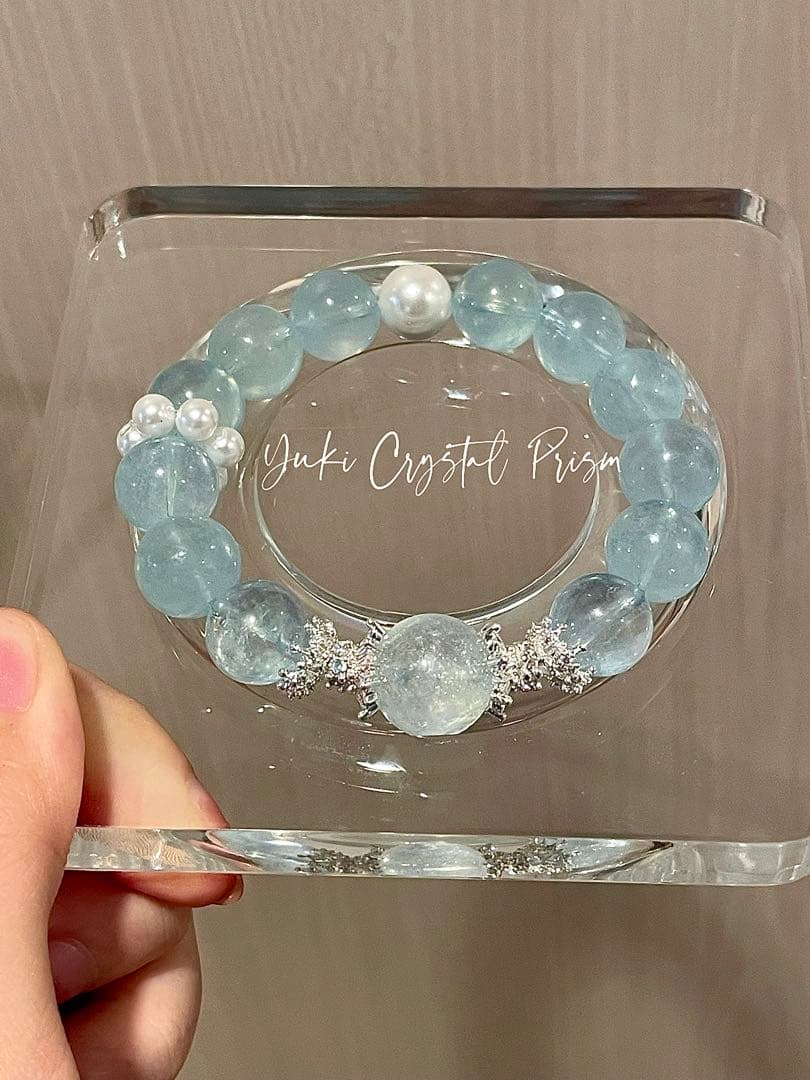 アクアマリン 天然石ブレスレットYuki Crystal Prism