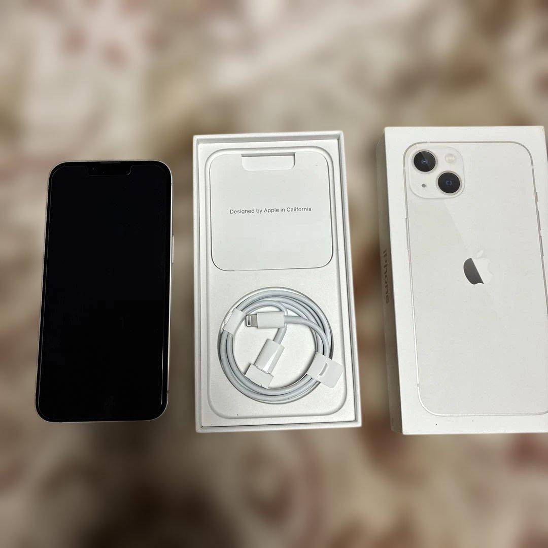 【美品】Apple iPhone 13スターライト128GB バッテリー100%