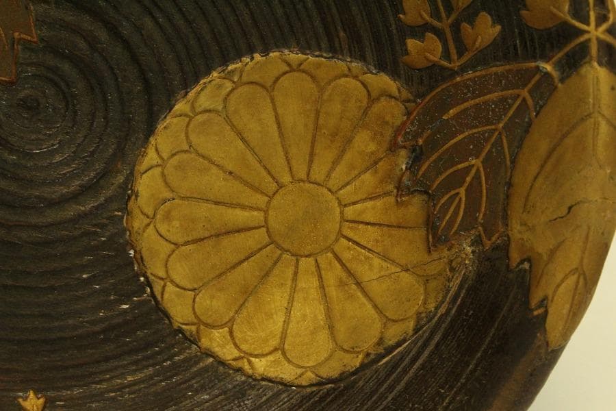 古材 高台寺蒔絵 椀 時代物(ZE848)