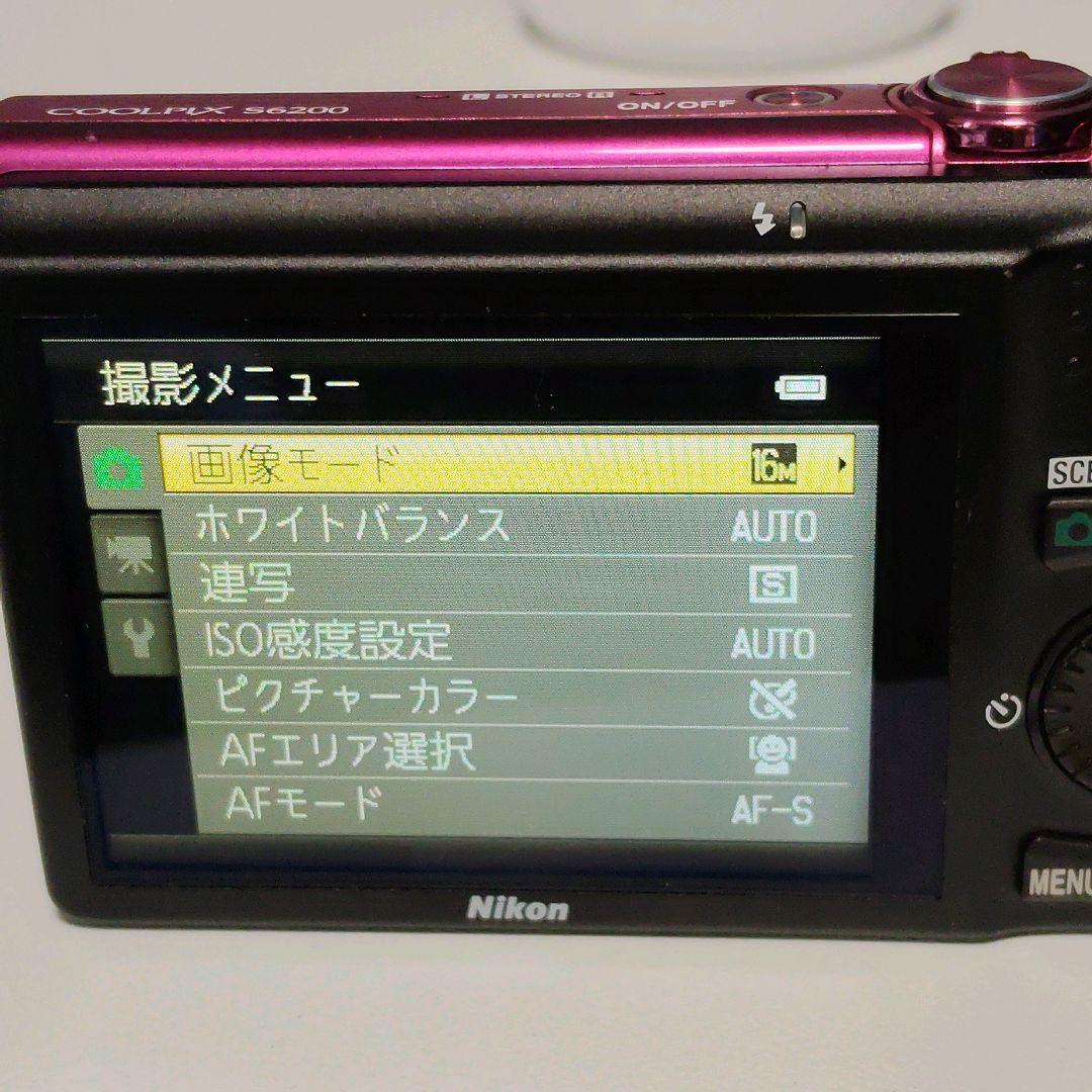 【美品】人気カラー Nikon COOLPIX S6200 ピンク 動作良好