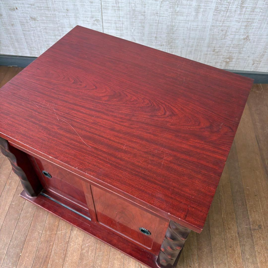 昭和レトロ 時代家具 小箪笥 収納棚 引き戸 引き出し 木製 キャビネット古家具