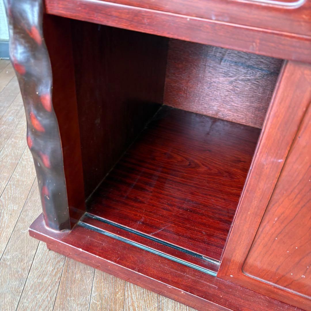 昭和レトロ 時代家具 小箪笥 収納棚 引き戸 引き出し 木製 キャビネット古家具