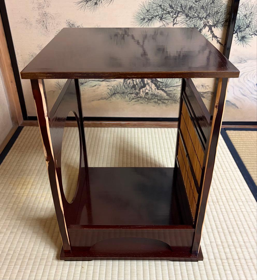茶道具　吉野棚　円能斎好　溜め塗　鈴木光入作