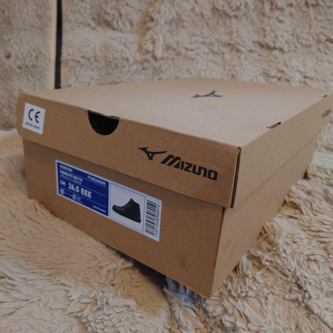Mizuno 黒のレザーハイカット安全靴
