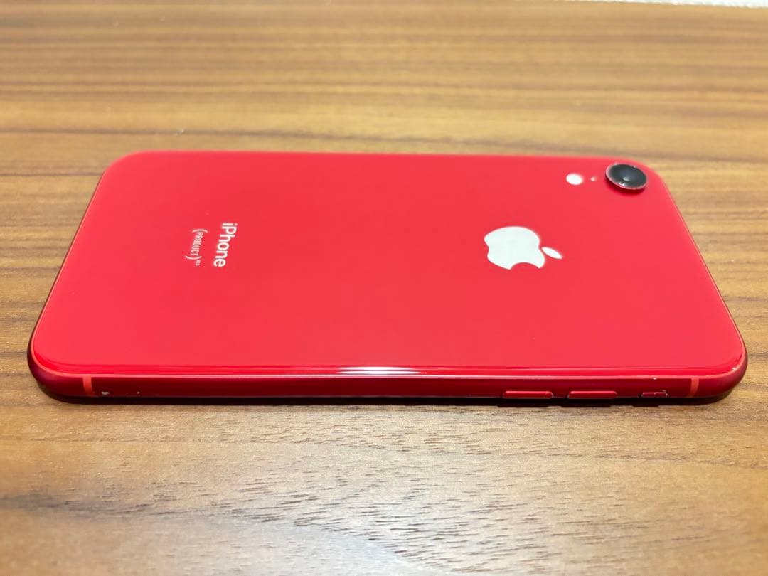 【純正バッテリー96%】iPhone XR 128G 本体 赤SIMロック解除済