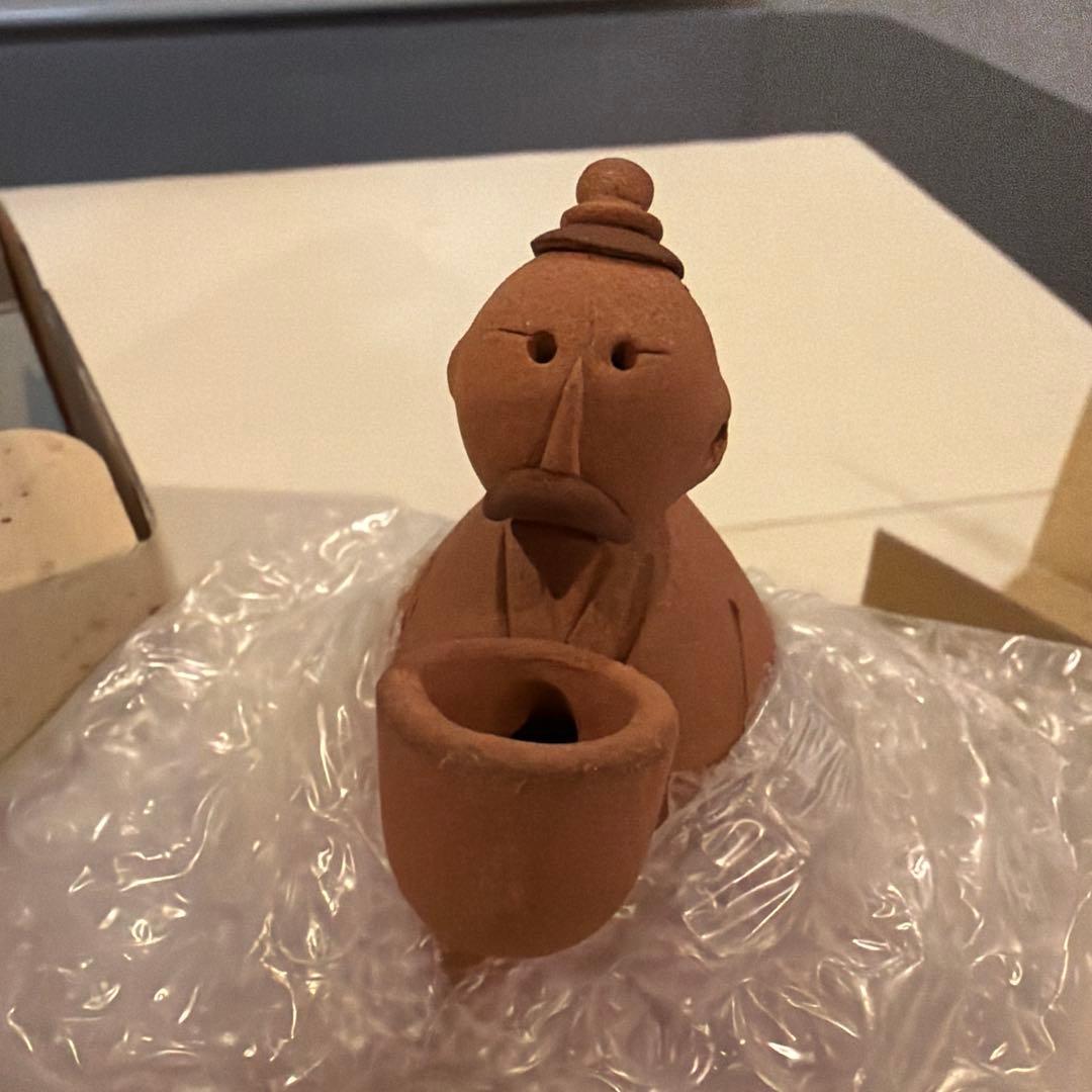 京都 松栄堂 香炉 シルクロード 麗 うらら 陶器 簡易香立付き 新品未使用
