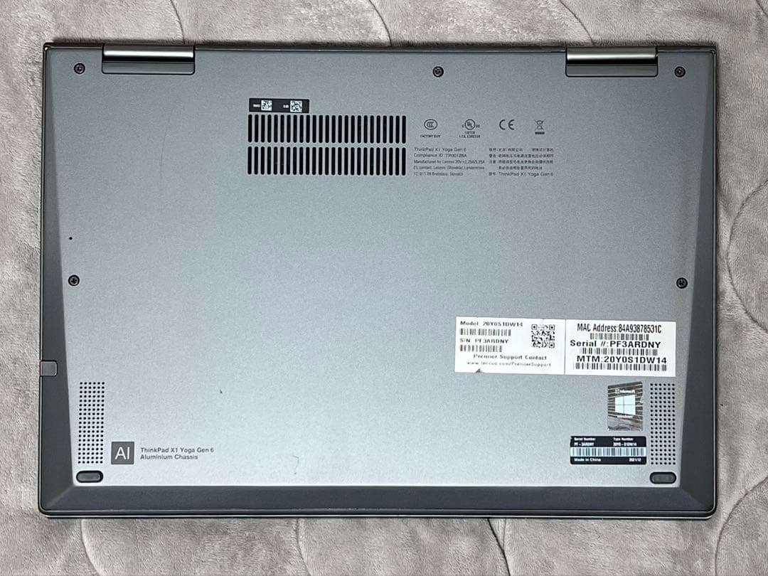 Windowsノート本体 LENOVO THINKPAD X1 YOGA GEN6 2 IN 1