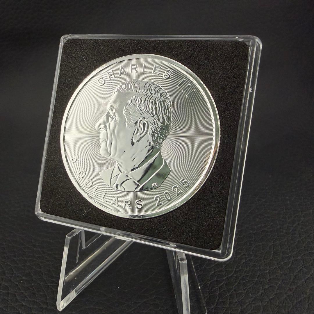 メイプルリーフ 銀貨 カラー ステンドグラス リス 1オンス 1oz 鑑賞ケース