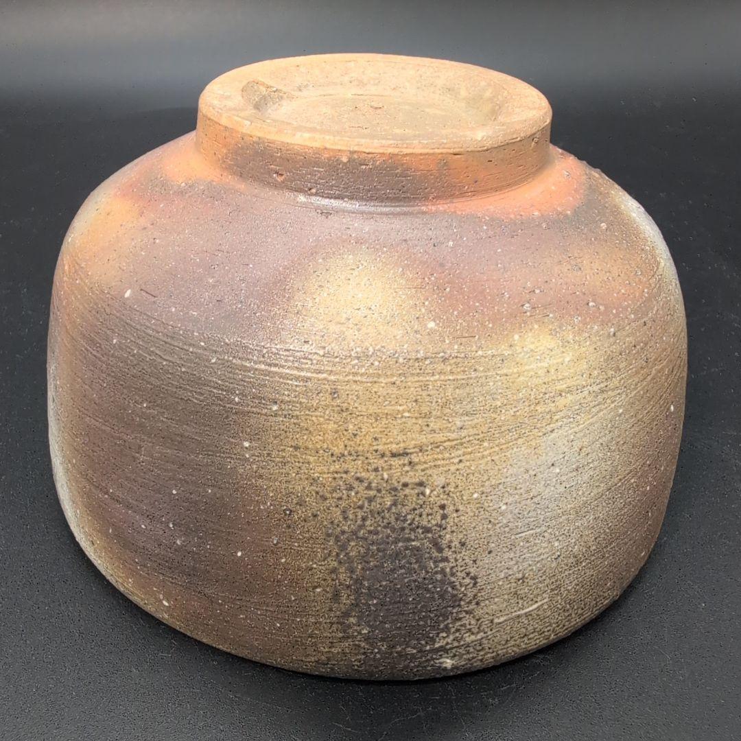 【未使用品】茶道具 備前焼 抹茶茶碗 人間国宝 山本陶秀　三男 矢部篤郎 造