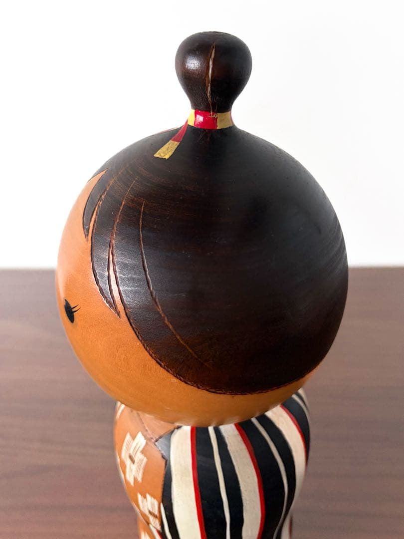 岸 貞男 Sadao 創作 こけし kokeshi doll レトロ 可愛い