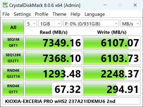 内蔵型SSD KIOXIA EXCERIA PRO NVMe SSD 1TB s/n-237*