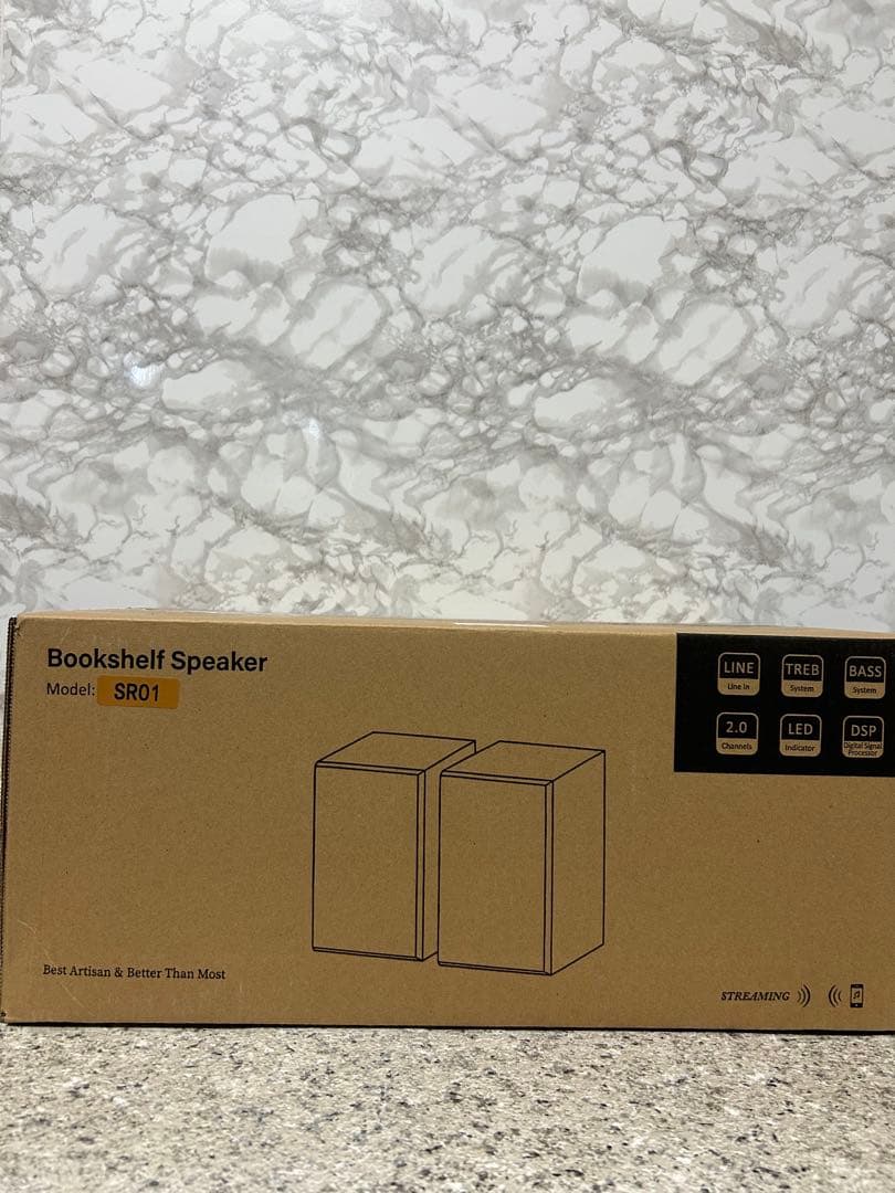 ブックシェルフ型 スピーカー 50W 高音質 Bluetooth 接続 木製