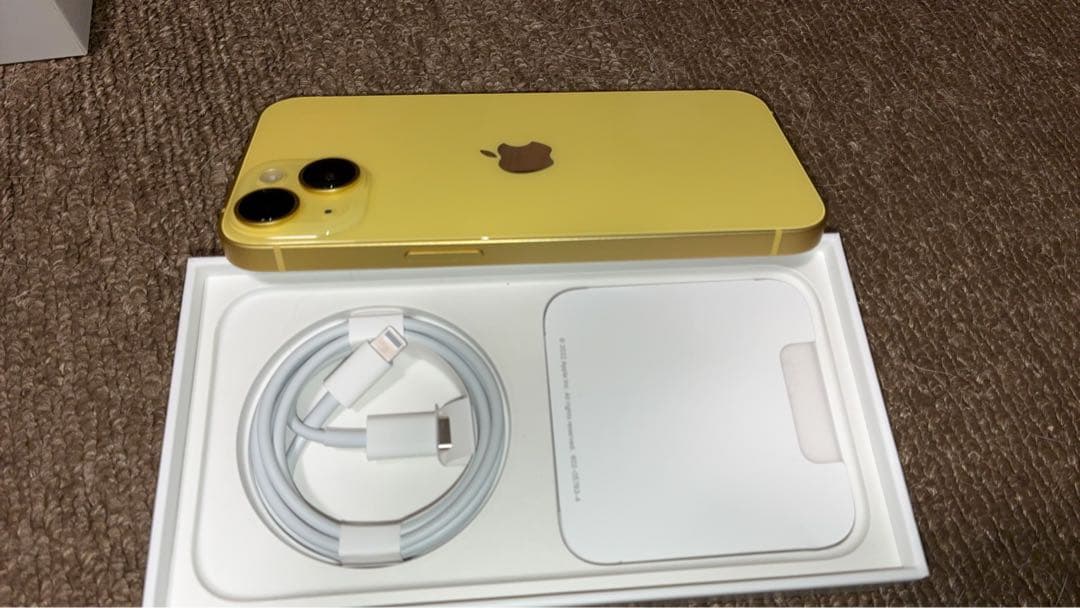 Apple iPhone 14 イエロー本体 128GB 正規新品バッテリー