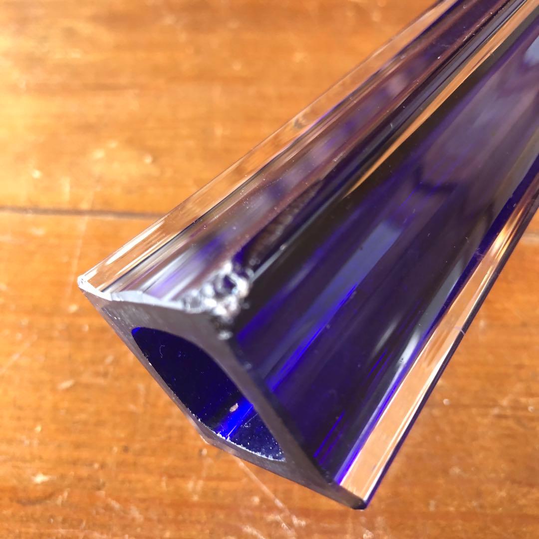 ガラス 花瓶 一輪挿し オブジェ 青 イタリア？ ベネチアングラス？ ムラーノ？