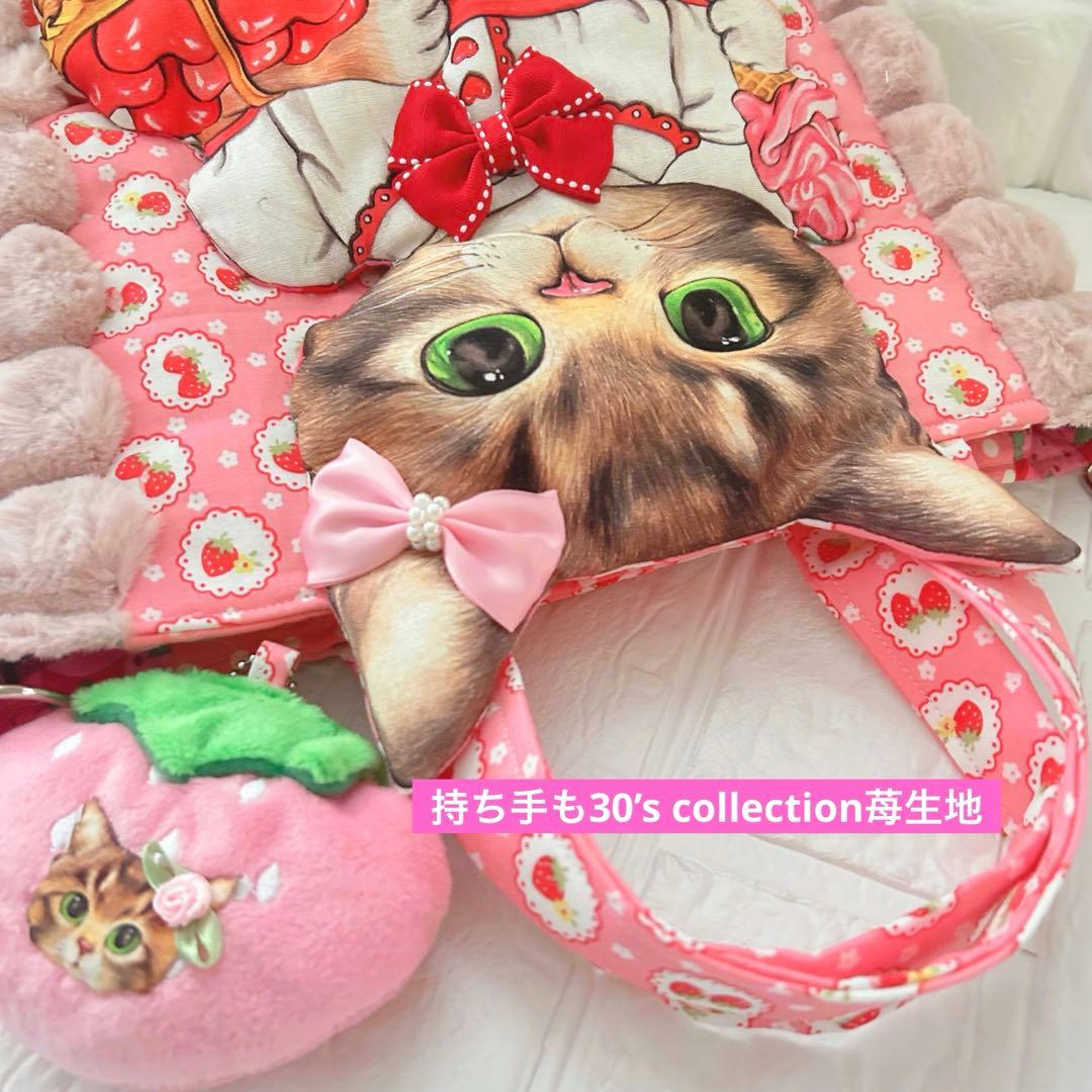 ゆ*ん様 苺リトルサンダーちゃん　コヤンイサムチョン　ポップコーンファー　トート