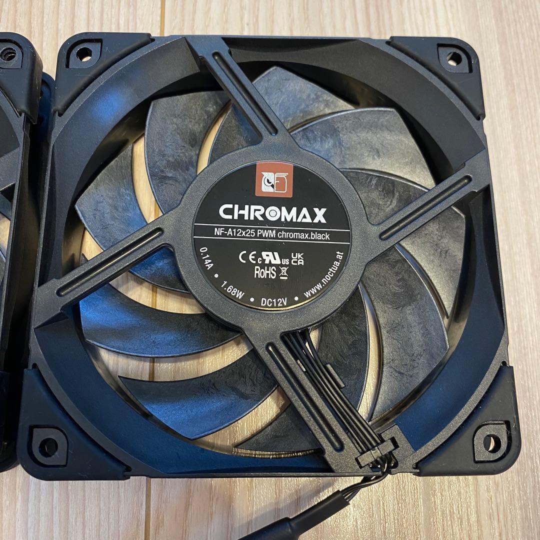 Noctua A12x25 Chromax.Black U12A付属版 4個組
